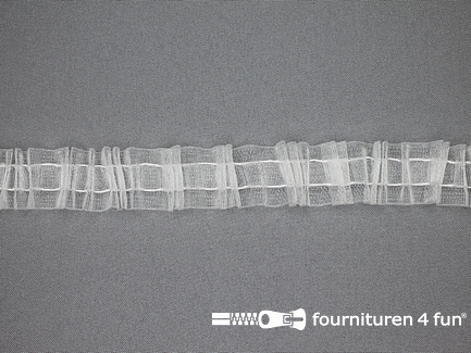 Gordijnband 25mm - transparant - met koord