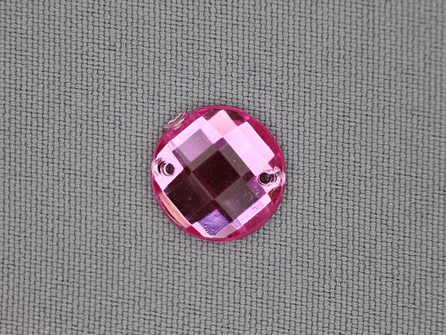 10 stuks Strass stenen rond 14mm licht roze