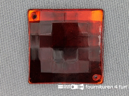 5 stuks Strass stenen vierkant 25mm rood