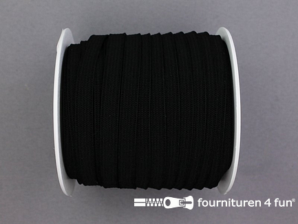 Rol/kaart 25 meter elastiek - soepel - 8mm - zwart