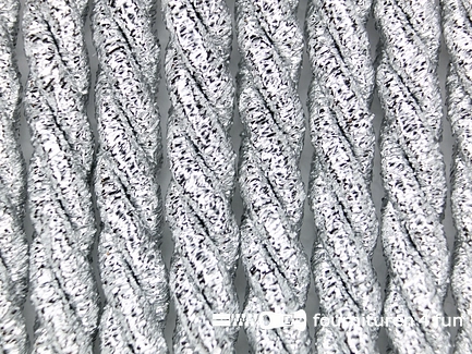 Metallic koord 7mm glans zilver