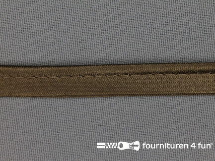 Satijnen paspelband 10mm lever bruin