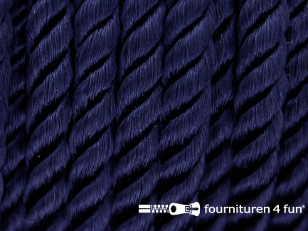 Viscose meubel koord - 5mm - marine blauw