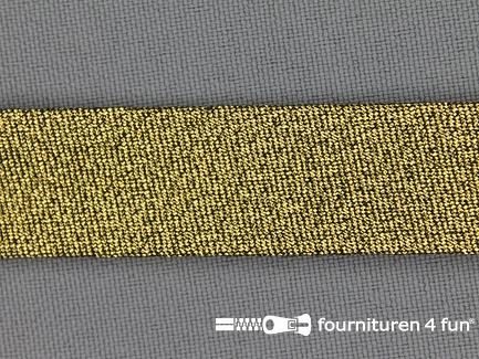 Lurex biasband 18mm donker goud