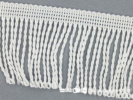 COUPON 8,9 meter (in meerdere losse stukken) Nylon franje - 60mm - wit