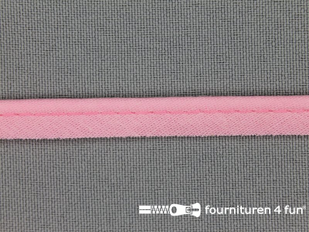 Rol 25 meter katoenen paspelband 10mm licht roze
