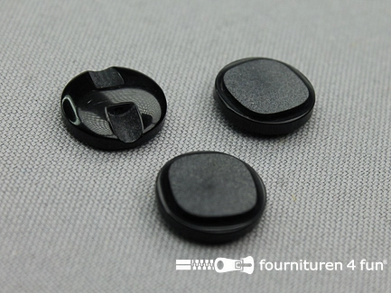 Kunststof design knoop - 15mm - zwart