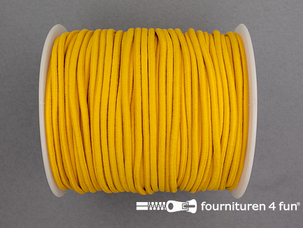 Rol 50 meter budget elastisch koord 2,7mm geel