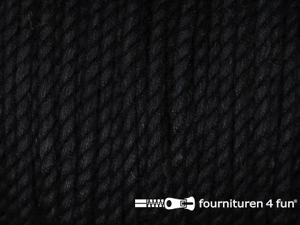 Katoen polyester koord 2,5mm zwart