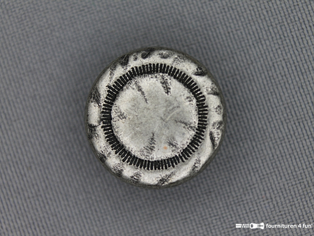 Zilveren knoop 20mm old