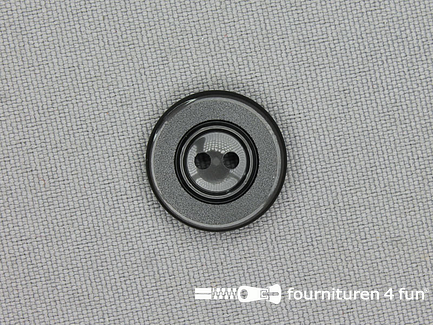Kunststof design knoop - 17mm - zwart
