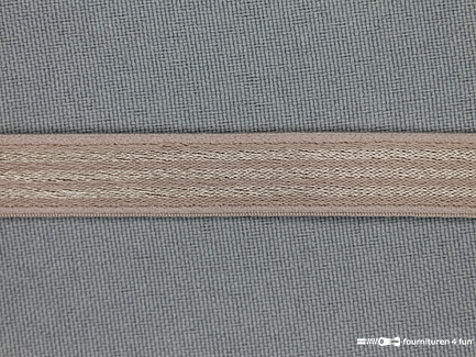 Schouderband elastiek 12mm zacht bruin