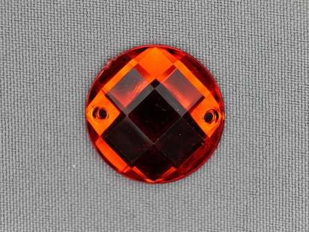 10 stuks Strass stenen rond 25mm rood