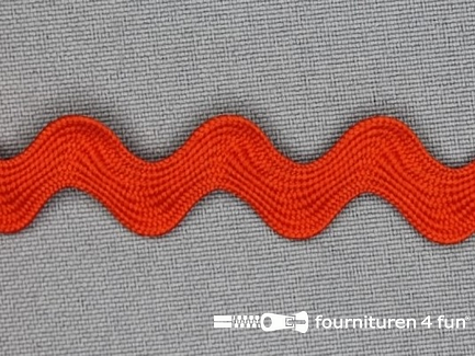 Zigzag band 15mm oranje rood