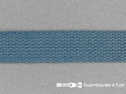 Katoen-look tassenband 20mm licht jeans blauw