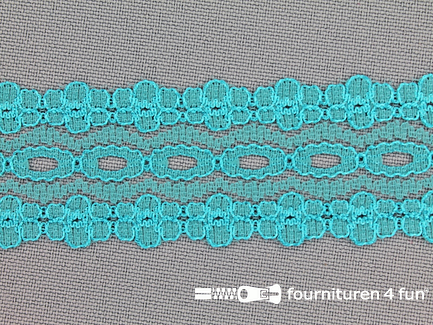 Nylon kant 28mm aqua blauw