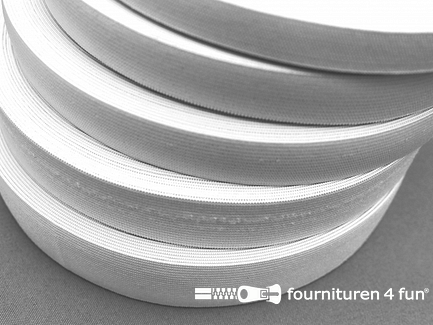 Rol 25 meter band elastiek - 30mm - soepel wit 