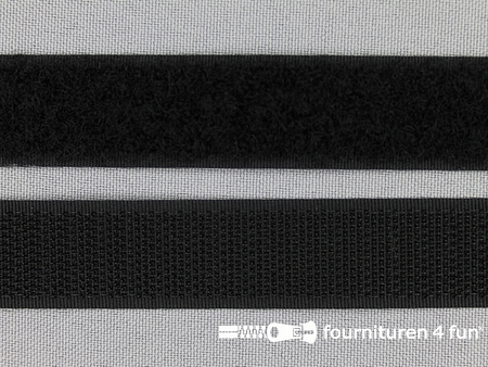 Klittenband 20mm zwart