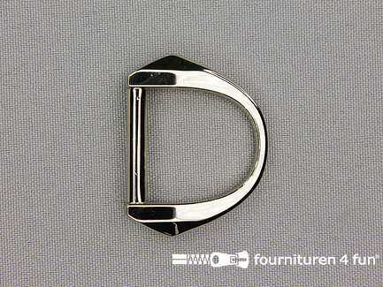 Luxe D-ring - 25mm - chroom
