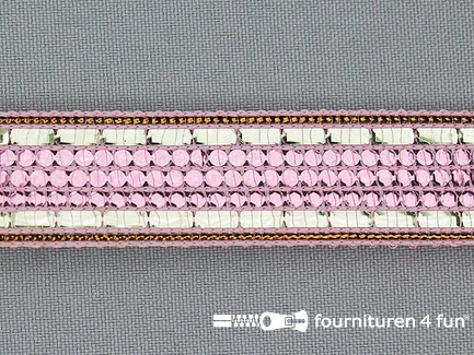 Rol 8 meter party band 21mm roze