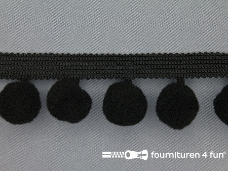 Bolletjesband 40mm zwart