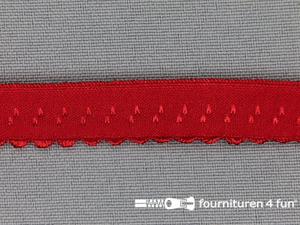 Luxe elastische biasband 12mm rood