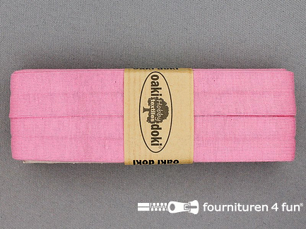 Oaki Doki Tricot biaisband - 20mm x 3 meter - roze (016)