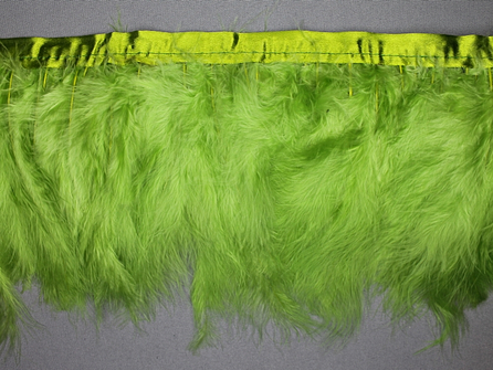 Verenband 150mm licht gras groen - met olijf groene band