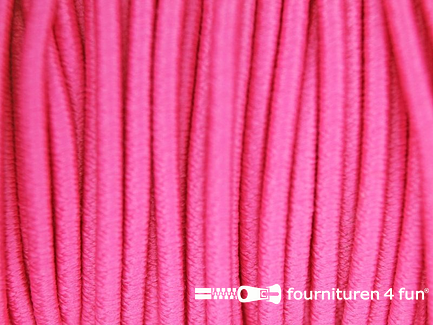 Rol 100 meter elastisch koord 2,5mm licht fuchsia roze