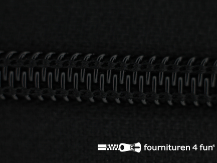 Deelbare spiraal rits nylon 5mm zwart