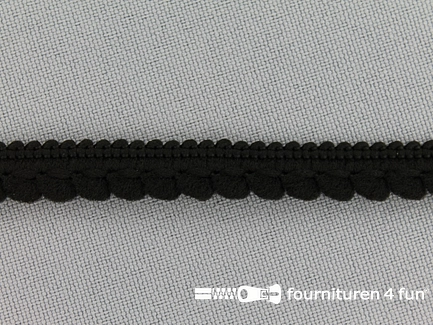 Bolletjesband - 10mm - zwart