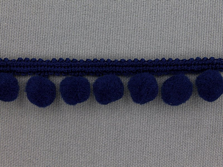 Bolletjesband 18mm donker blauw