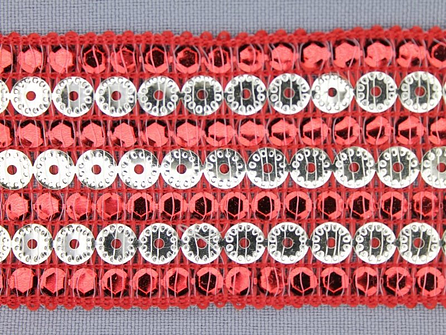 Kaart 20 meter party band 43mm rood