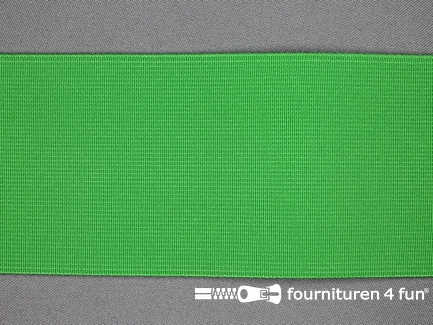 Gekleurd soepel elastiek - 80mm - gras groen