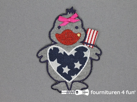 American duck applicatie 60x80mm duck