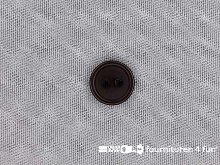 Kunststof knoop 13mm donker bruin