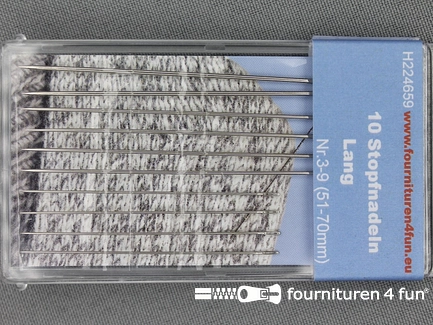 Grootverpakking - 5 doosjes stopnaalden - lang - assortiment 51-70mm - 10 stuks