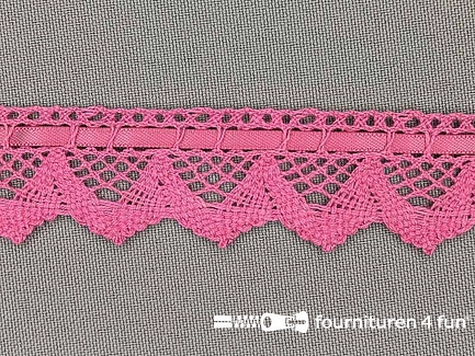 COUPON 7,5 meter Kloskant 25mm fuchsia roze