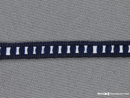 Modern band 6mm ribbel marine blauw