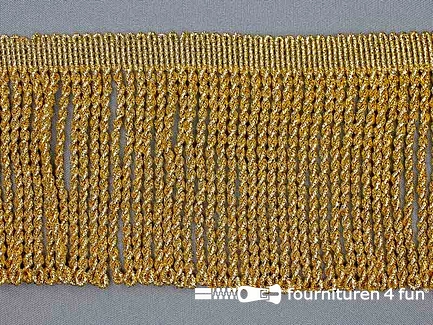 Kaart 10 meter goud franje grof 100mm
