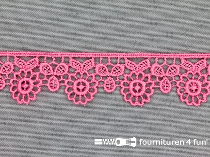 Nylon broderie 25mm barbie roze