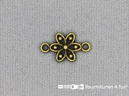 Steampunk hanger 17x10mm bloem brons