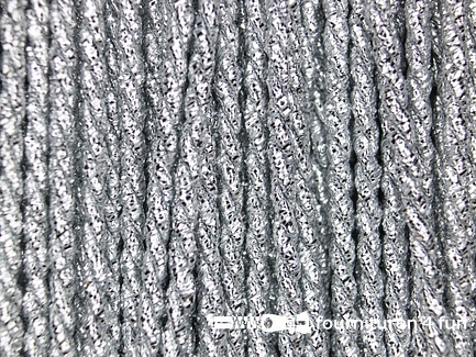 COUPON 15,6 meter (3 stukken, 10,8 + 3,5 + 1,3 meter) Metallic koord 4mm glans zilver