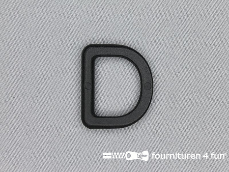 D-ring 25mm kunststof zwart