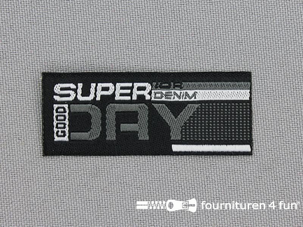 Applicatie 48x19mm Super Good Day Denim