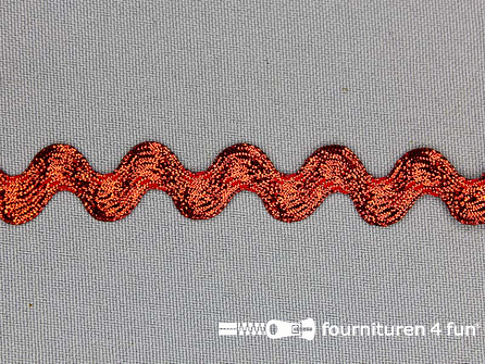 Zigzag band 12mm metallic rood