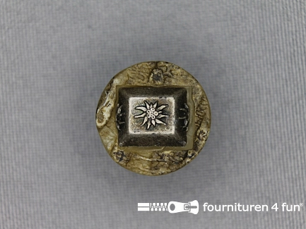 Landhuis knoop 18mm hoorn edelweiss