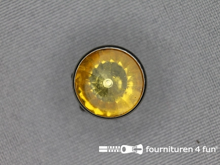Strass knoop 15mm geel