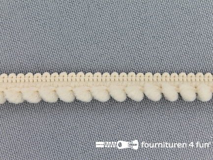 COUPON 5 meter Bolletjesband - 10mm - beige