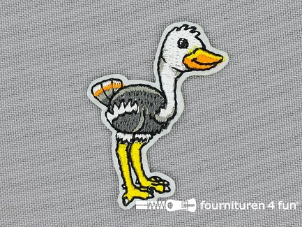 Applicatie 35x45mm struisvogel